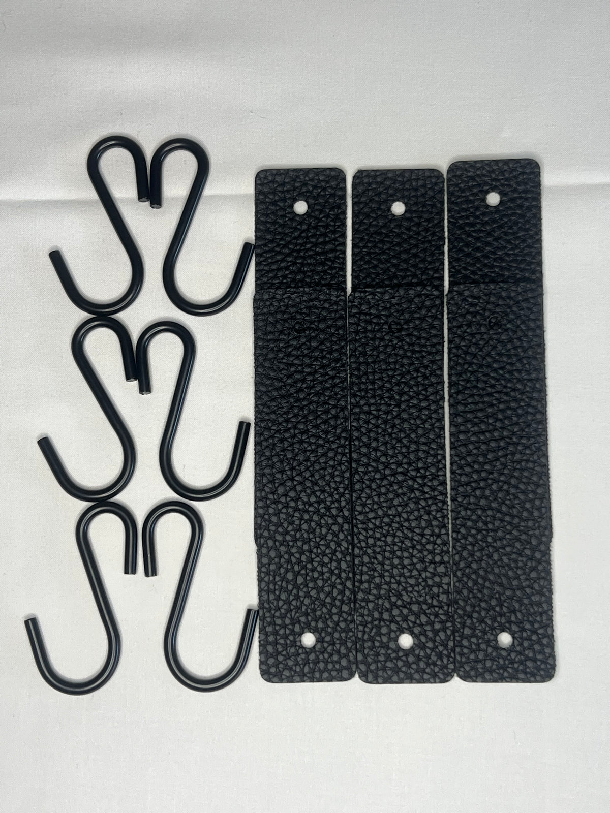 Pack Of 6 Hooks With Leather Loop