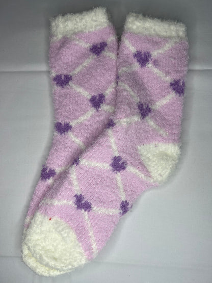 Womens Fluffy Socks Warm Thick Cosy Winter Slipper Fleece Heart Socks 5 Pairs
