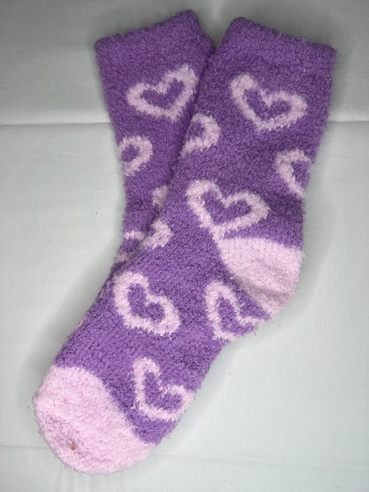Womens Fluffy Socks Warm Thick Cosy Winter Slipper Fleece Heart Socks 5 Pairs